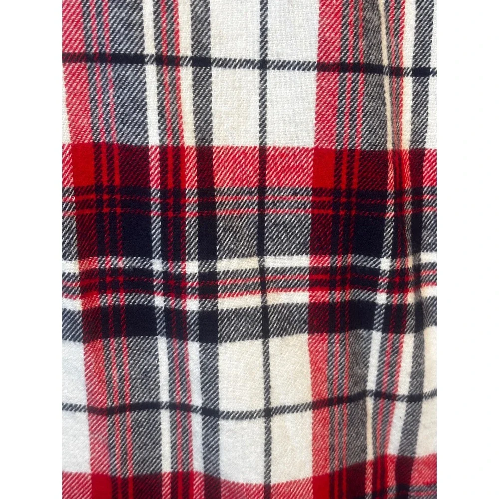 Legendary Whitetails Flannel Shirt LT Large Tall Red Blue Plaid Corduroy Collar - Picture 4 of 13